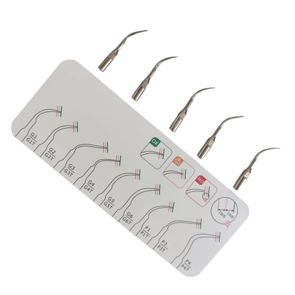 Teeth Whitening Shade Guide - 5PCS Dental Scaler Tipps Fit EMS