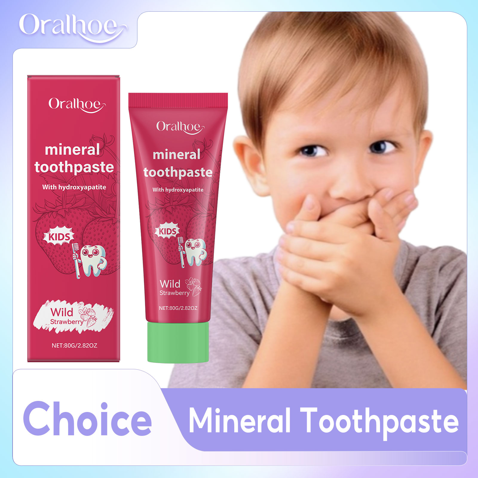 Teeth Whitening Natural - Oralhoe Kinderzahnpasta Zahnreinigung Zahnaufhellung Nachtpflege Zahnschutz
