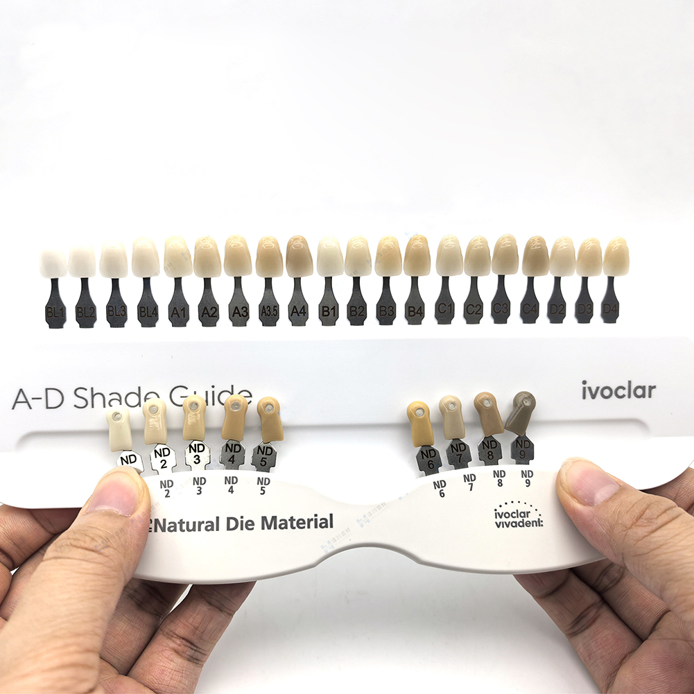 Teeth Whitening Shade Guide - Ivoclar Dental Farbskala Kronen-Restaurations-Bleaching-Komparator Porzellanplatte Vorbereitete