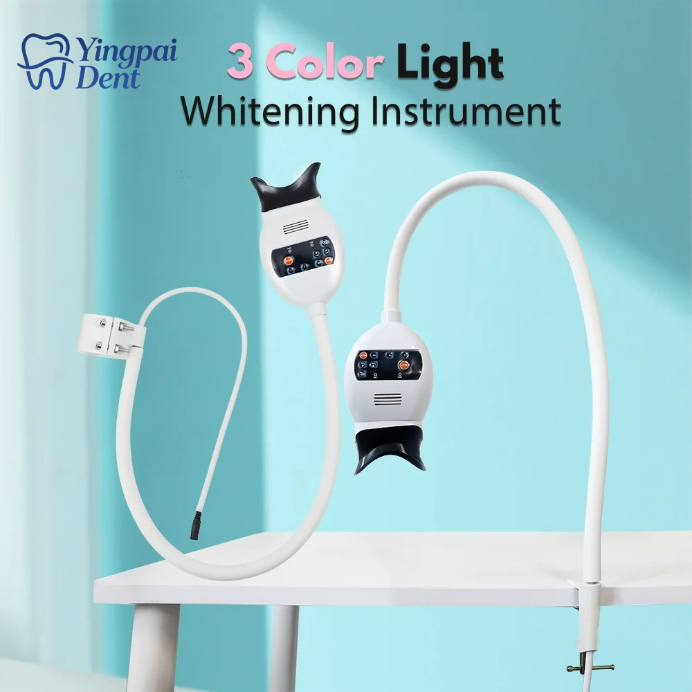Teeth Whitening With Light - Einstellbare 3-Farben-LED-Zahnaufhellungs-Beschleunigerlampe, professionelle Kaltlichtlampe für die