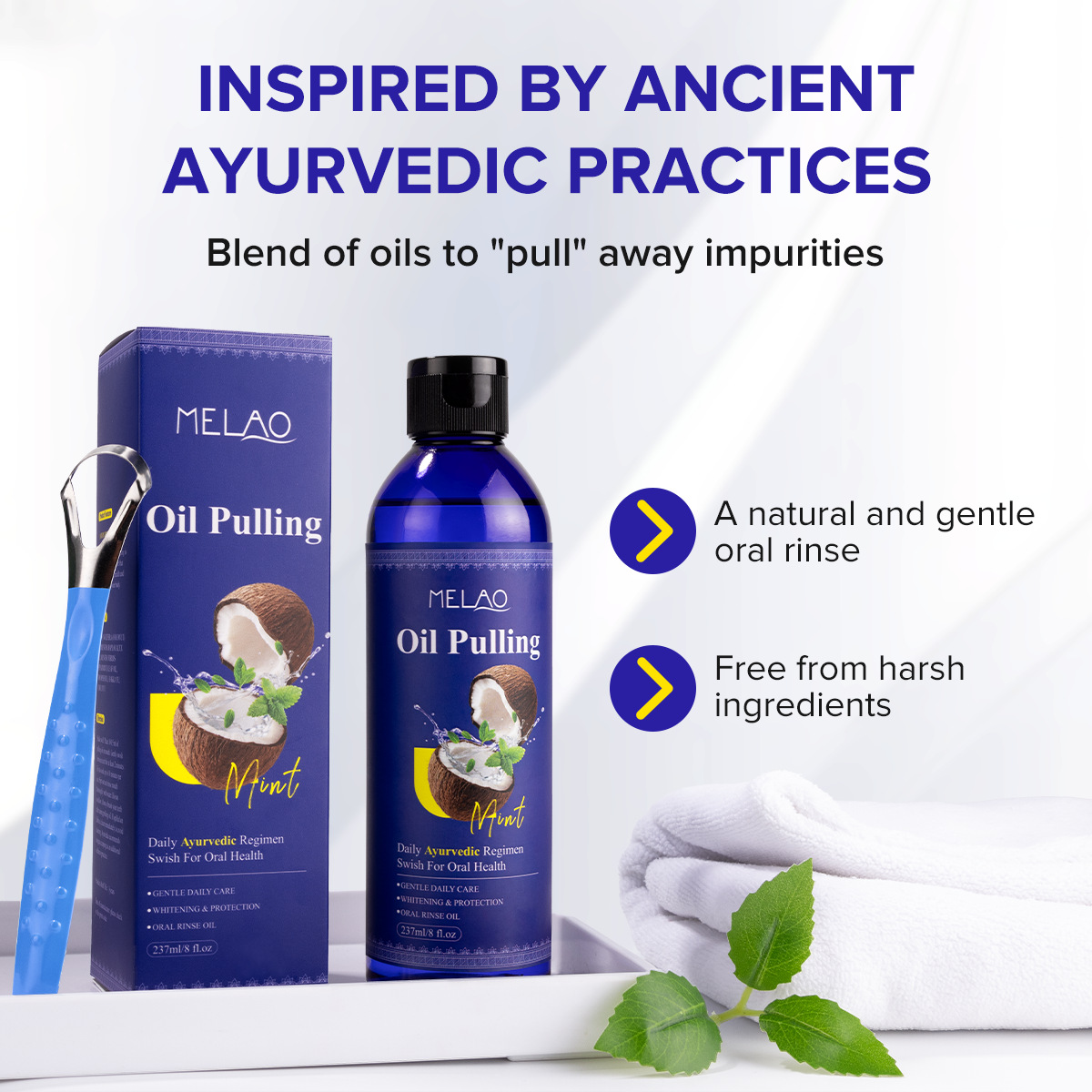 Kokos-Minz-Öl-Mundwasser mit 7 – Teeth Whitening Oil Pulling Bewertung und Preis