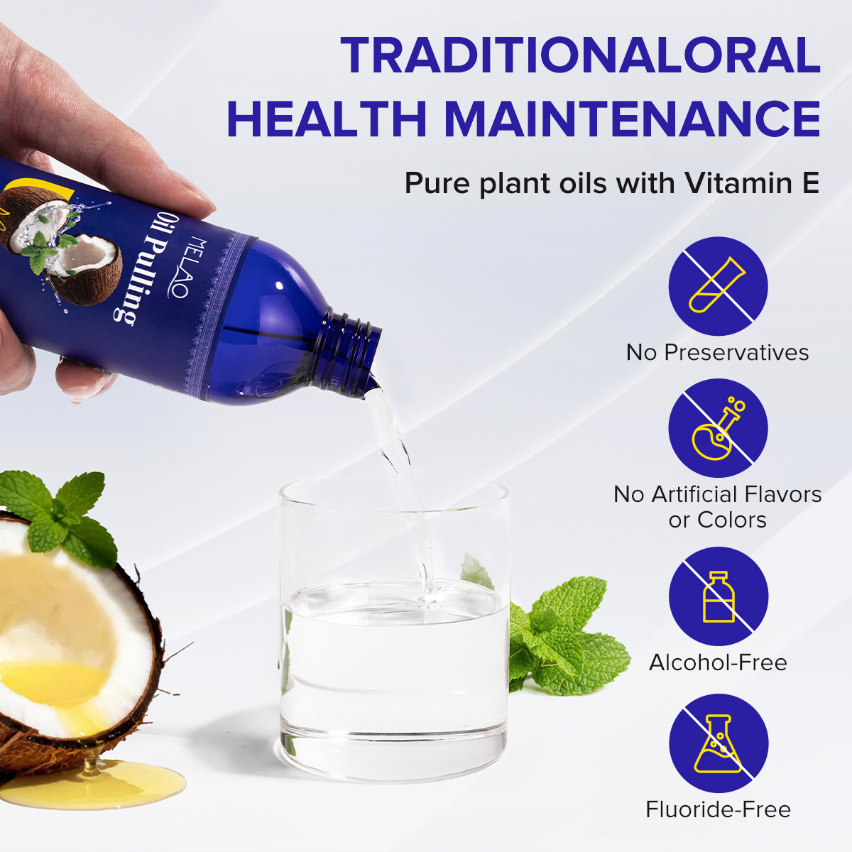 Kokos-Minz-Öl-Mundwasser mit 7 – Teeth Whitening Oil Pulling Bewertung und Preis