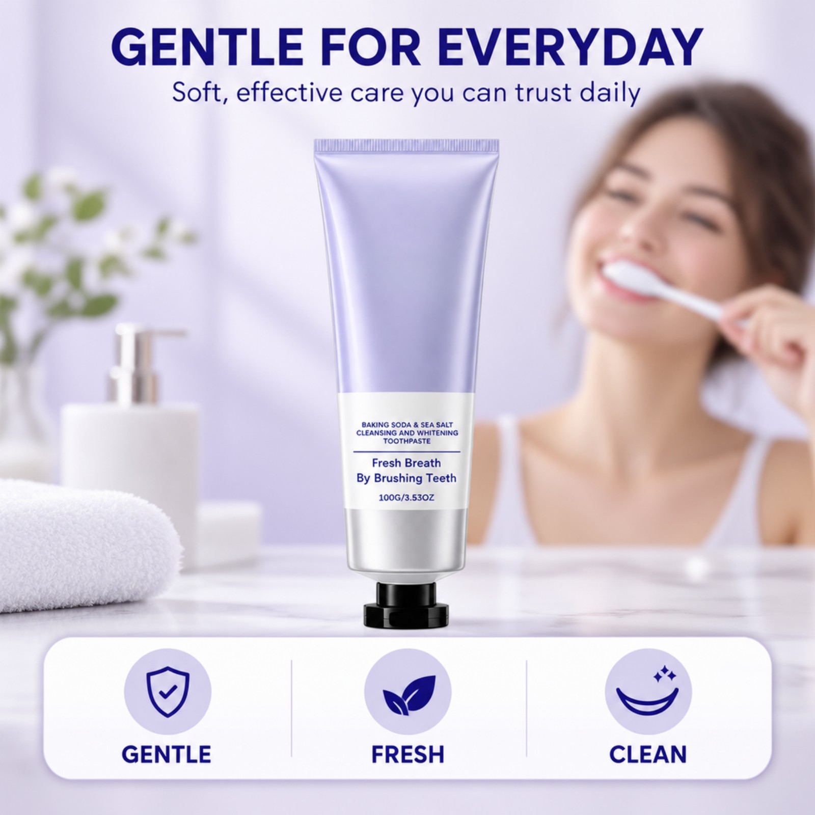 Backpulver-Meersalz-Zahnpasta  – Teeth Whitening Baking Soda Bewertung und Preis