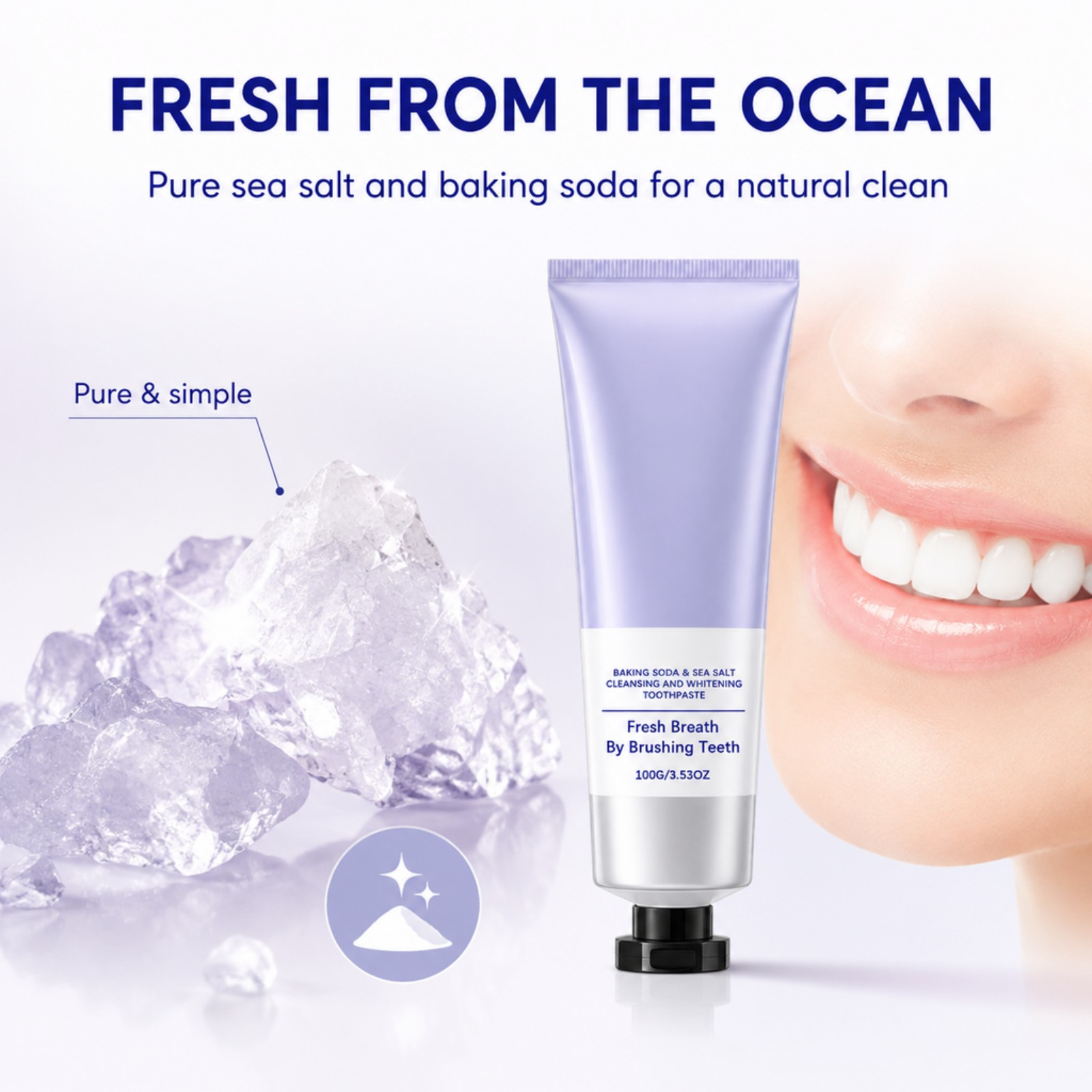 Backpulver-Meersalz-Zahnpasta  – Teeth Whitening Baking Soda Bewertung und Preis