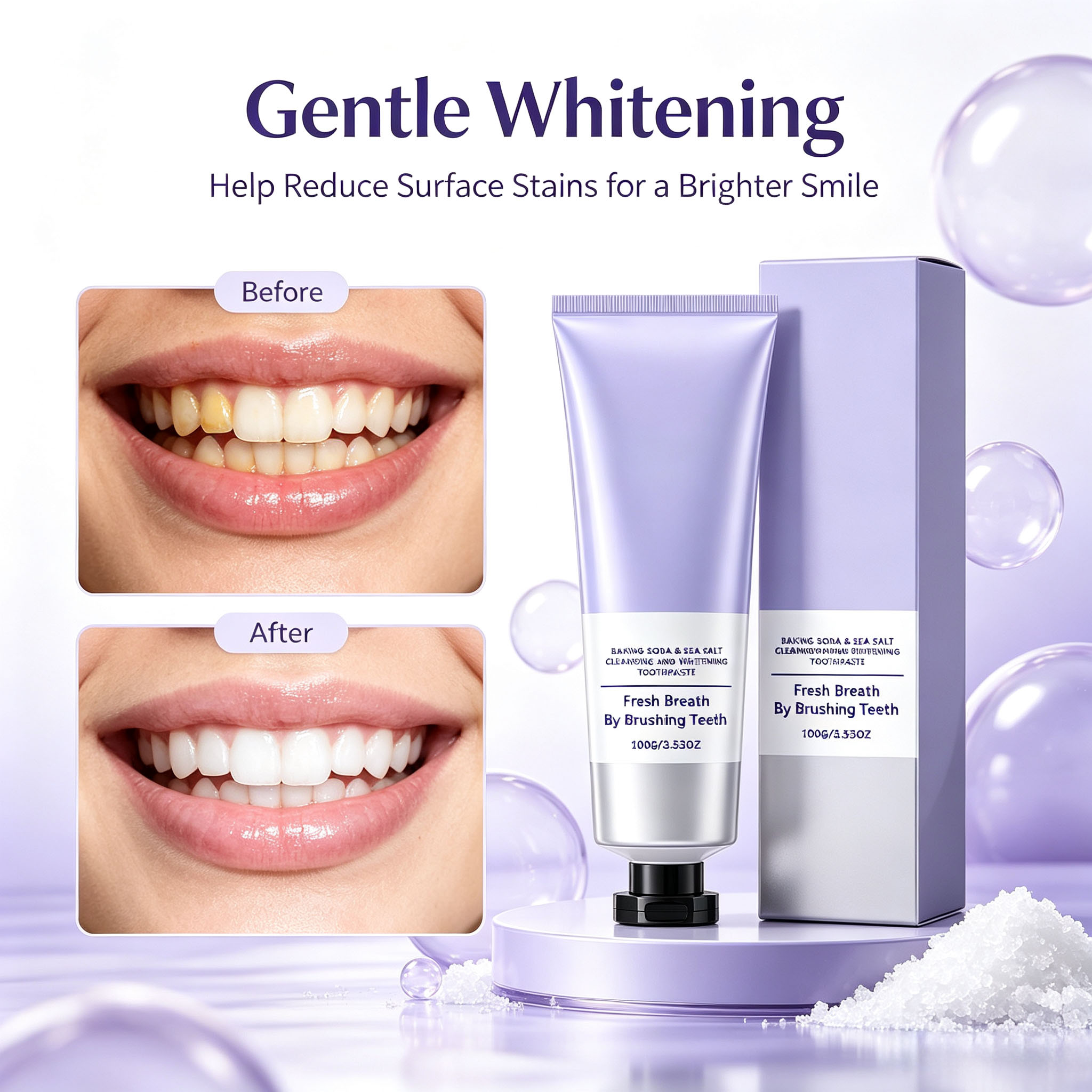 Backpulver- und Meersalz-Zahnp – Teeth Whitening Baking Soda Bewertung und Preis