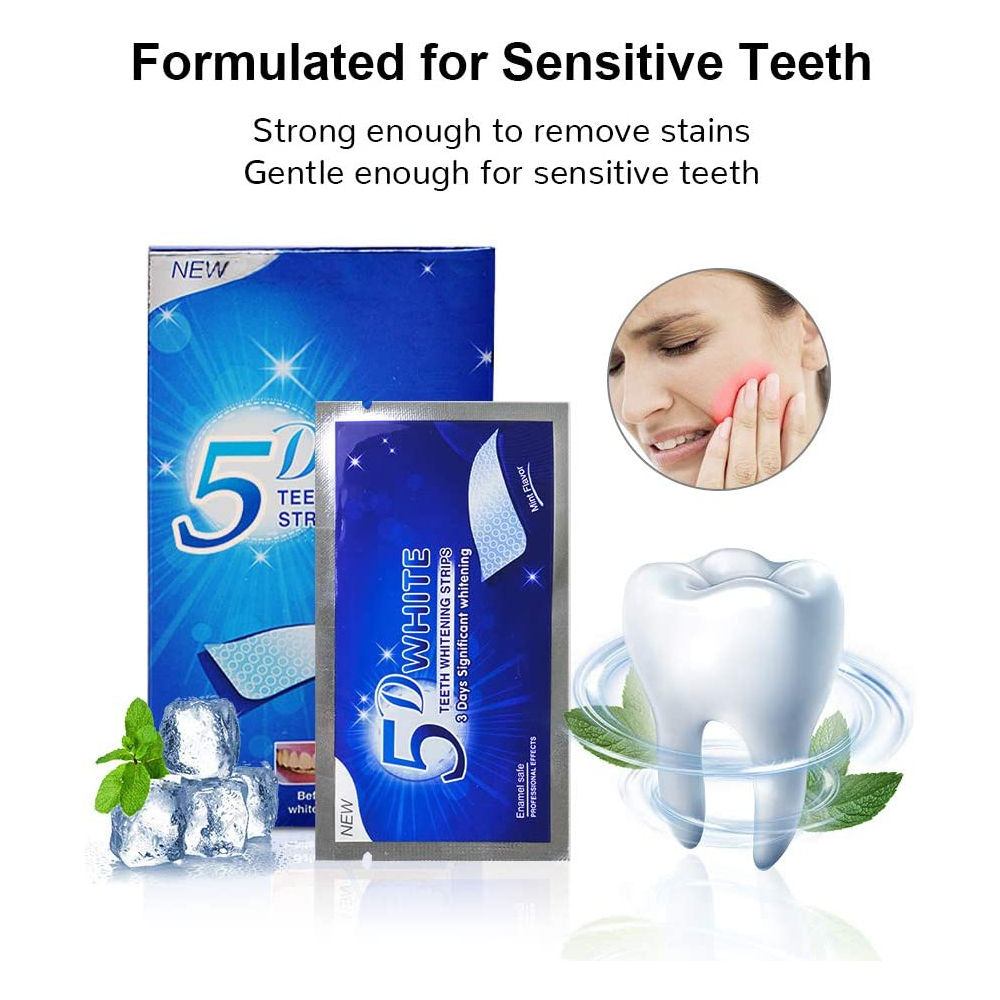 5D Weiße Zahnweißstreifen, Auf – Teeth Whitening Singapore Bewertung und Preis