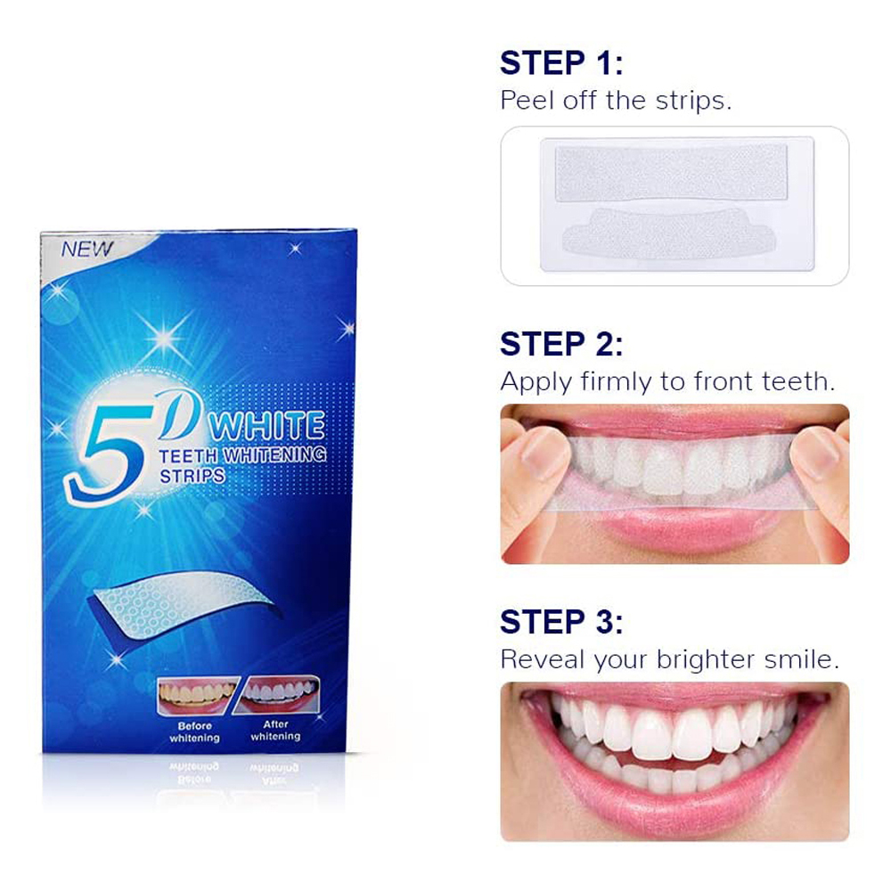 5D Weiße Zahnweißstreifen, Auf – Teeth Whitening Singapore Bewertung und Preis